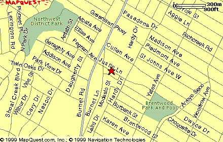 Map to Resurrection, Austin, Texas