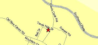 Map to St. Christopher's, Austin, Texas