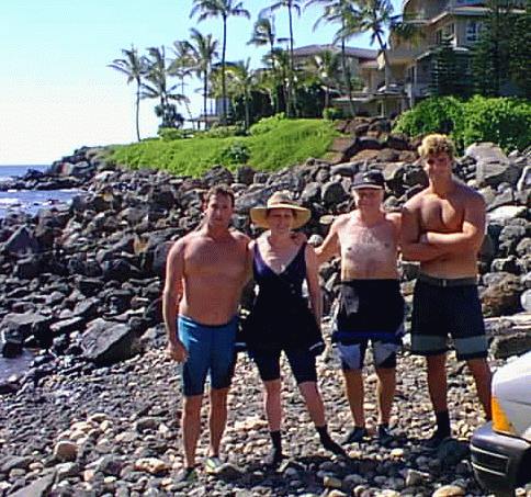 SCUBA at Koloa Landing, Gregg, satisfied customers, and Kaipo  